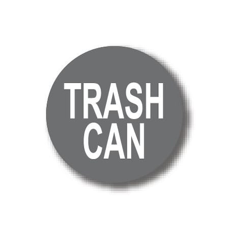 Ergomat 30in CIRCLE SIGNS - Trash Can DSV-SIGN 900 #1865 -UEN